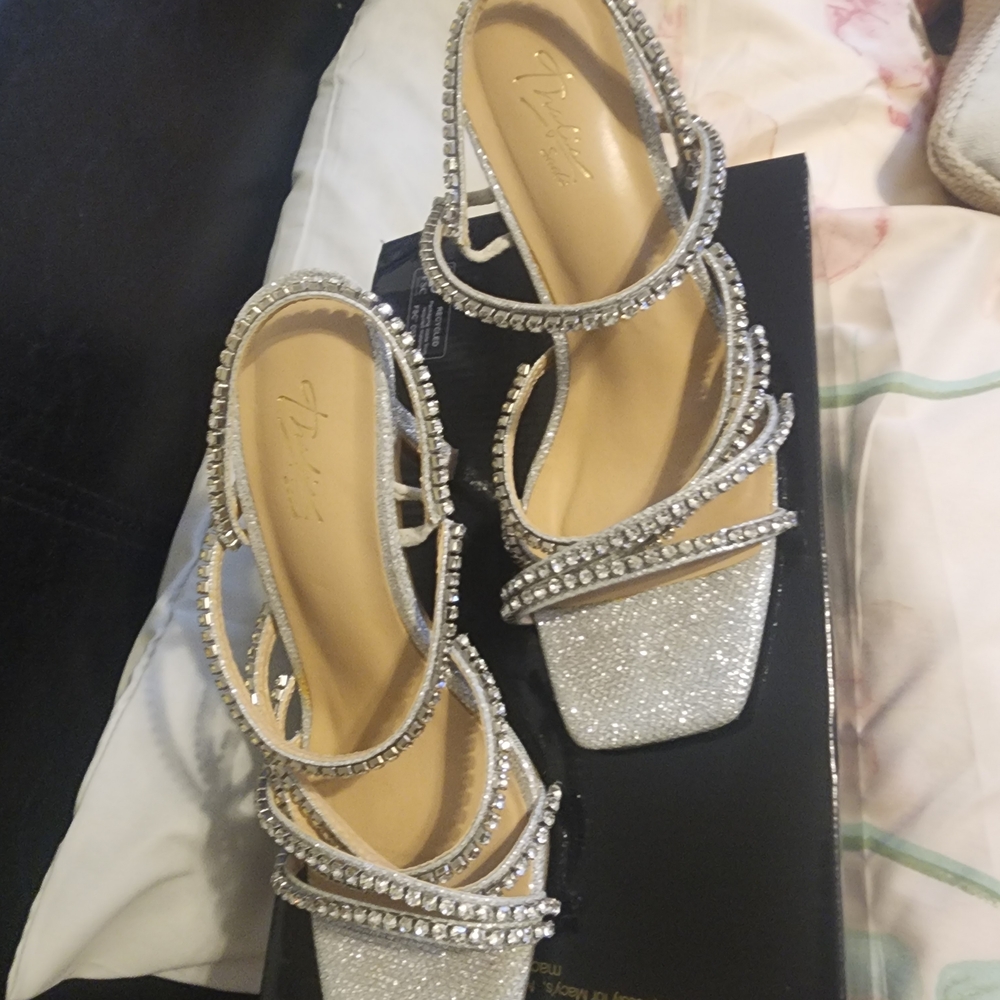 Elegant Silver Women's Heels